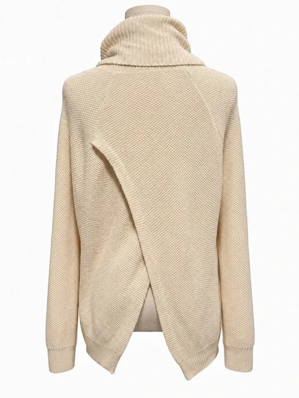 Madewell Eastbrook Turtleneck Cross-Back Sweater in Cotton-Merino Yarn Cream Siz - Image 2
