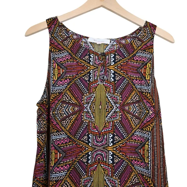 Two by Vince Camuto Women's M Geometric Boho Pattern Maxi Dress - Image 3