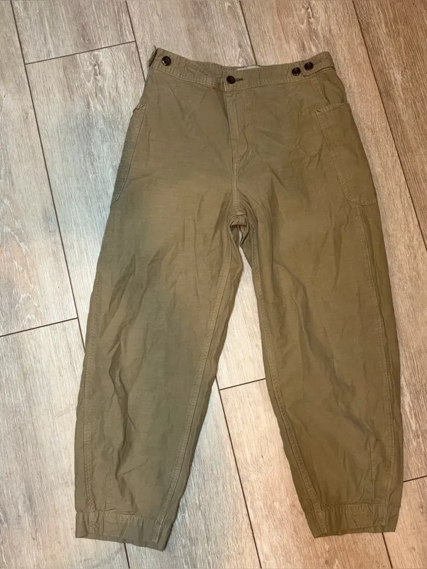 EVERLANE Organic Cotton Barrel Pants Women’s 8 Cargo - Image 3
