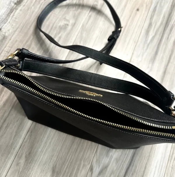 Coach Black Leather Clara Bag - Image 4