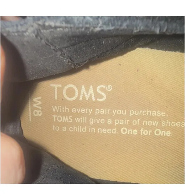 Black Womens Toms Classic Slip On Shoes Size 8W - Image 5