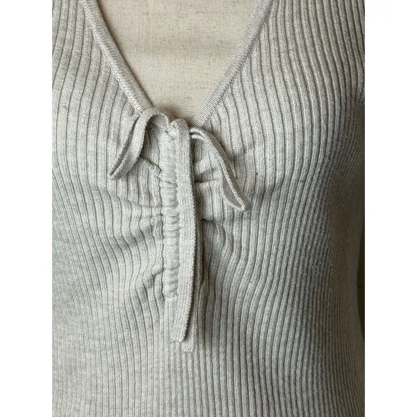 Madewell Riverbend Cinched Pullover Sweater Women Small Beige Oatmeal‎ Knit Top - Image 8