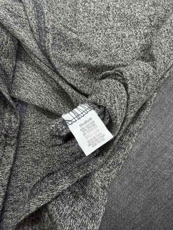 Poof Charcoal Heather V Neck Pocket T Shirt Size Medium - Image 7