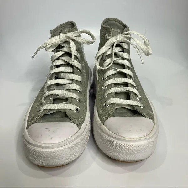 Converse CTAS move‎ high top platform slate sneakers Gray white womens size 7 - Image 3