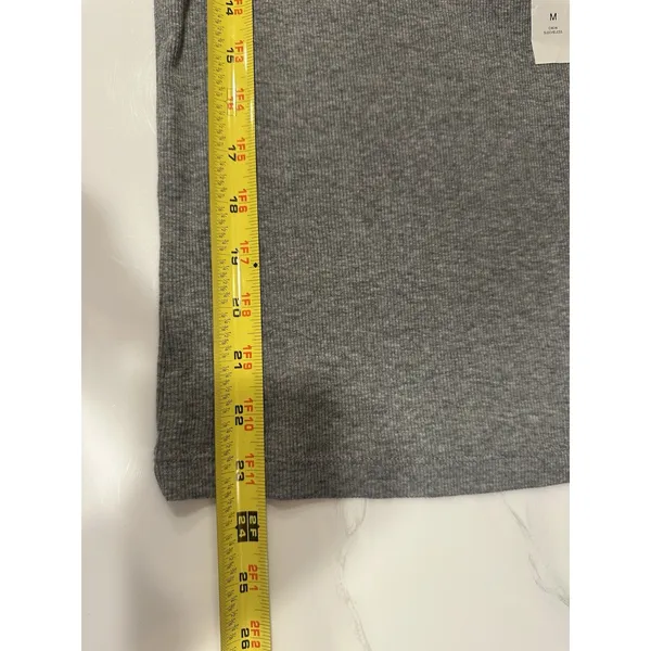 Banana Republic Factory Ribbed Racer Tank Crewneck Size Medium Gray Stretch NEW - Image 7