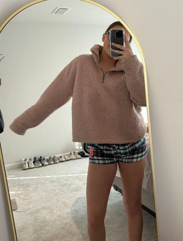 Fluffy Pink Quarter Zip Size M - Image 2