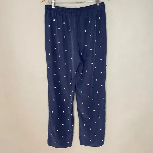 Hill House Pants Navy Jewl Jammie Sparkly Women Size Large Party‎ Embellished - Image 14