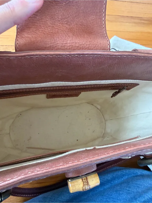 Tommy Bahama Natural Straw Tote with Brown Leather Trim and Beaded Accent - Image 6