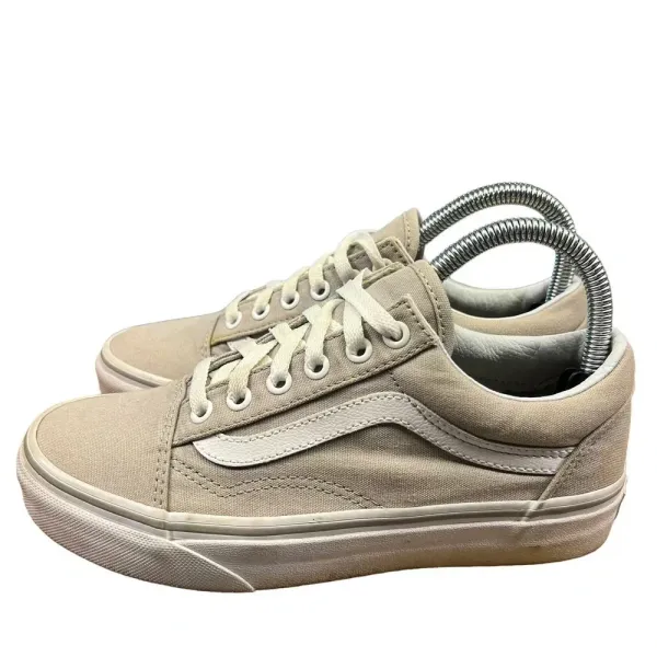 VANS Old Skool Beige Low-Top‎ Lace-Up Unisex Sneakers Men's 5.0 / Women's 6.5 - Image 4