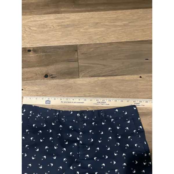 Banana Republic 12 Navy Anchor Print Shorts Cotton Stretch Nautical Summer - Image 5