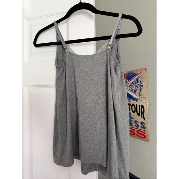 Gilligan & O'Malley Modal Pajama Set Gray Lace Trim Cami Shorts XS Target - Image 6