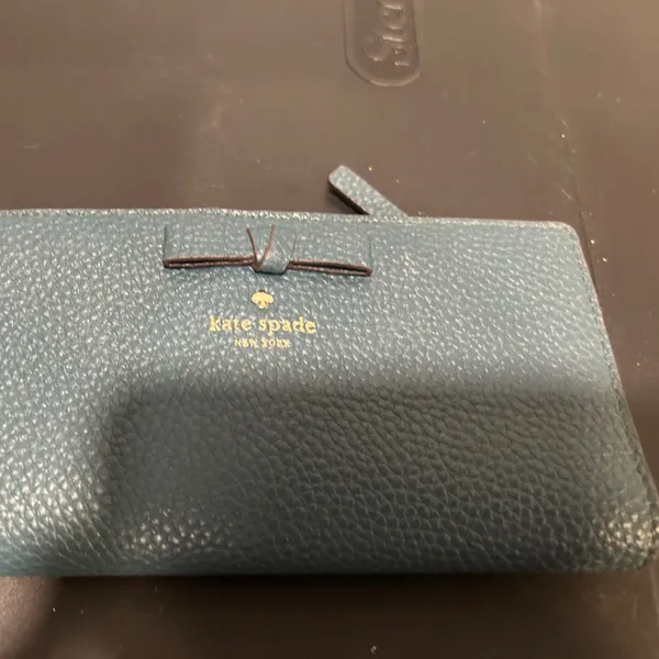 Kate Spade Blue Leather Wallet - Image 3