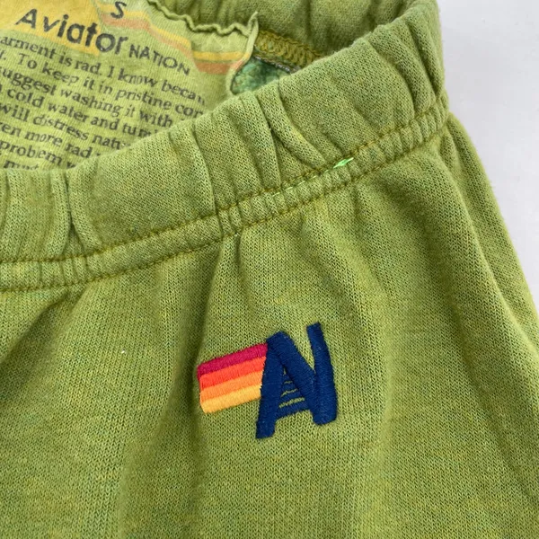 Aviator Nation Dip Dye Sweatpants Green Nature Two Tone Lounge Pants Size S - Image 3