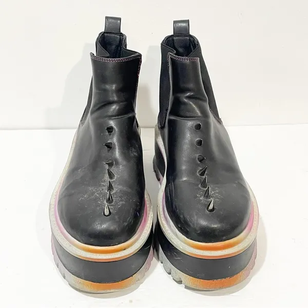 Koi Raum Size 9 Black Chelsea‎ Platform Spikes Pull On Boots - Image 2
