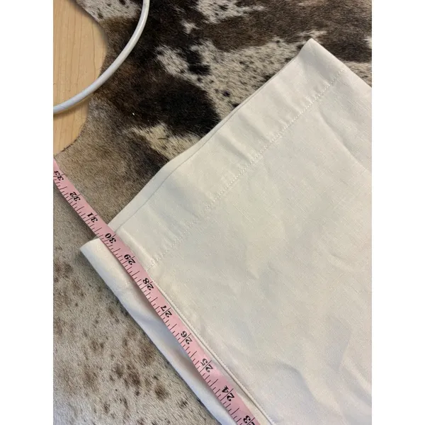 Anthropologie Maeve Colette Full Length Wide Leg Pants White Size 32 - Image 7