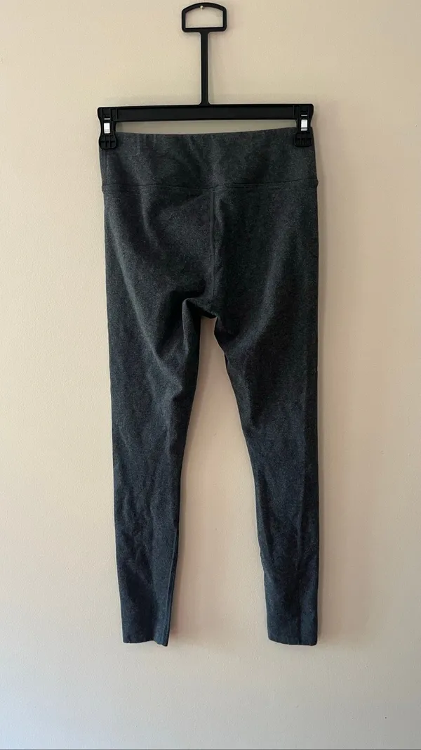 Pact Organic Cotton Heather Gray Leggings Size XS Athletic Casual Basic - Image 2