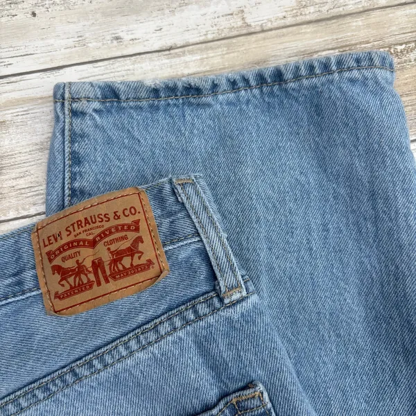 Levi’s 94’ Baggy Jeans Sz 32 Blue Wide Leg Distressed‎ High Rise Grunge Skater - Image 4