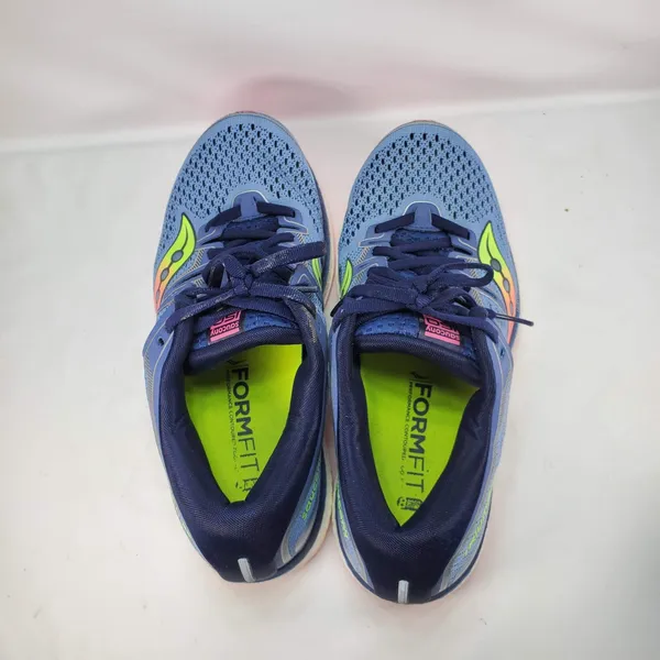 Saucony Triumph ISO 5 Running Shoes Womens 8.5 Blue Navy Coral EVERUN S10462-1 - Image 5
