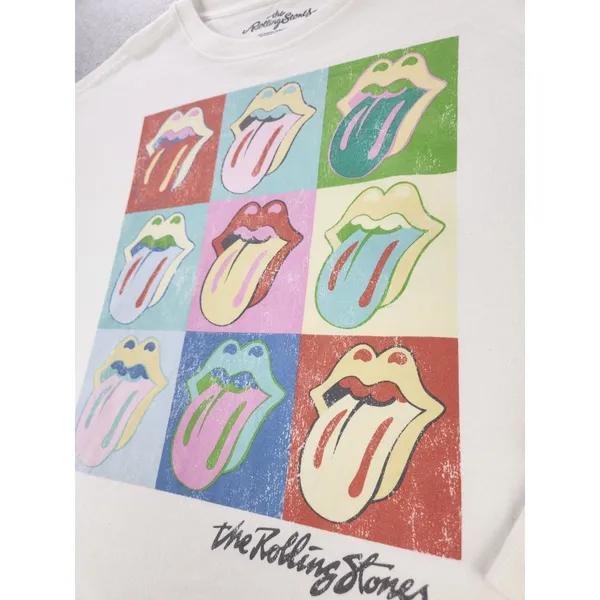 Rolling Stones Womens Vintage Logo Sweatshirt Pullover Shirt SZ Oversized Medium - Image 3