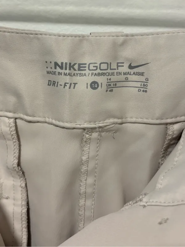Nike Golf Dri Fit Tan Khaki Athletic Shorts Sporty Athleisure Performance - Image 7
