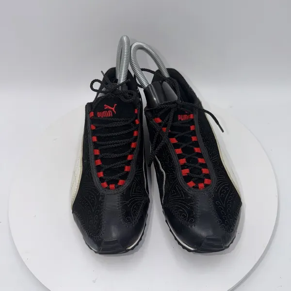 PUMA Vintage Y2K Speedcat Black Red Suede‎ Embossed Sneakers Size Women's 6.5 - Image 3