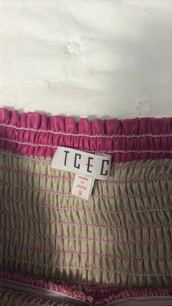 TCEC Shorts Leather Pink - Image 2