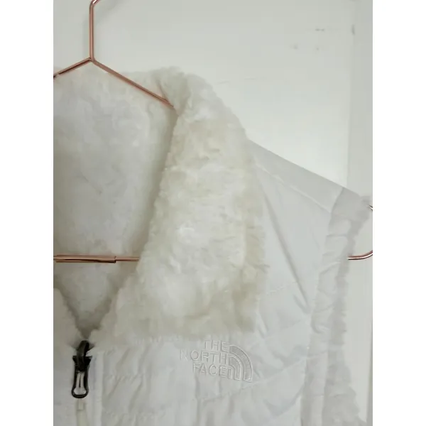 The North‎ Face Puffer Vest Womens M Mossbud Reversible White Insulated Fleece - Image 8