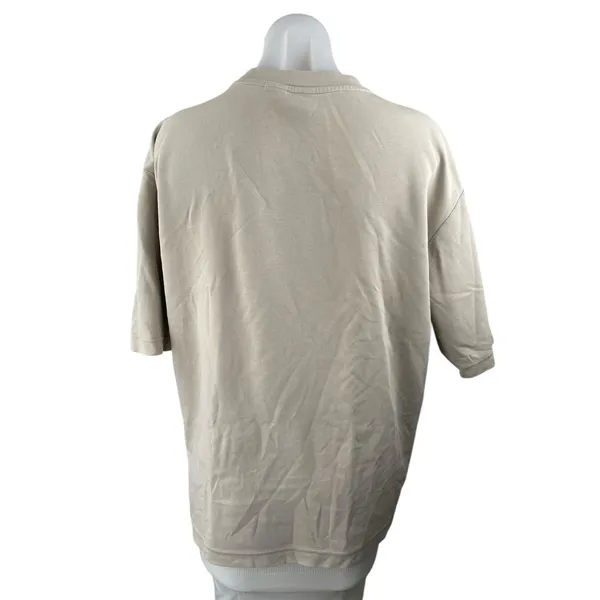 Uniqlo Airism Womens Beige Short Sleeve Crew Neck Basic Tee T-Shirt Top Size L - Image 2