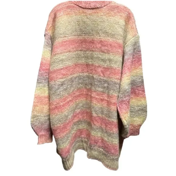 Grace + Karma size 2X/3X muted striped open cardigan - Image 6