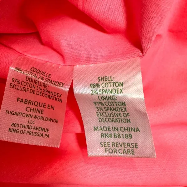 Lilly Pulitzer Dress Size 2 Elina Stretch‎ Sleeveless Ruffle Pocket Coral Spritz - Image 7
