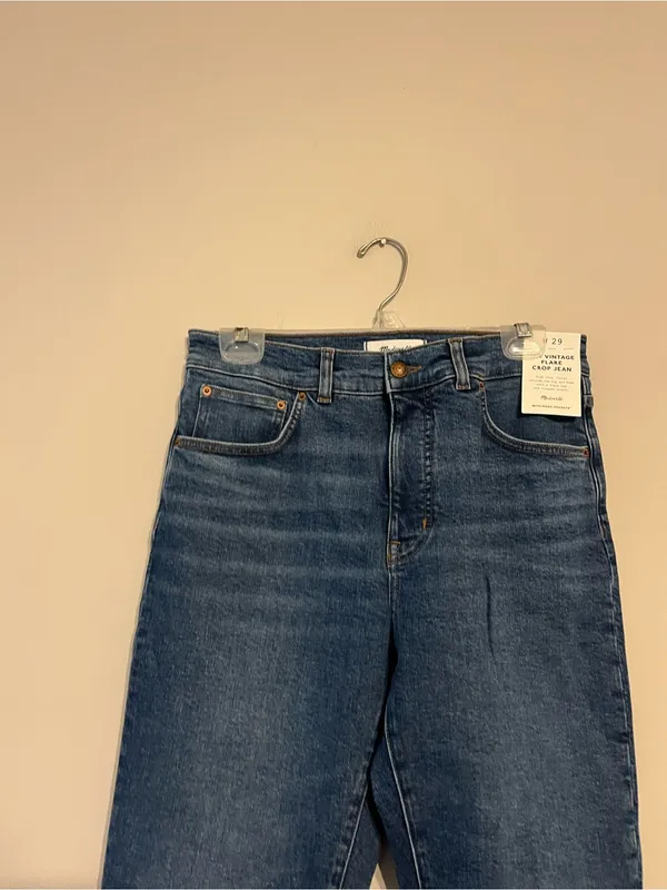 Madewell The Vintage Flare Crop Jean in Larkwood Wash Size 29 - Image 6