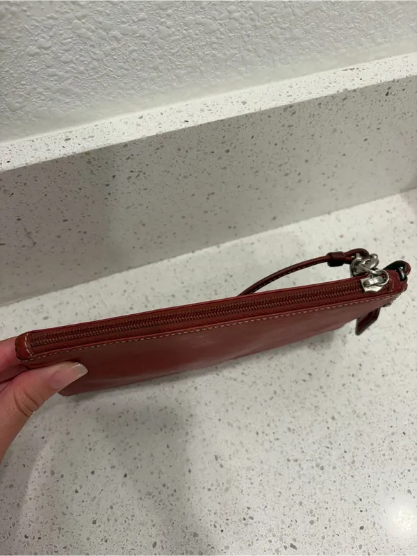 Coach Soho Red Burgundy Leather Buckle Wristlet Vintage Y2K Contrast Stitch - Image 5
