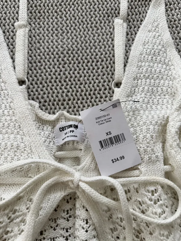 NWT Cotton On White Tie Tank - Image 3