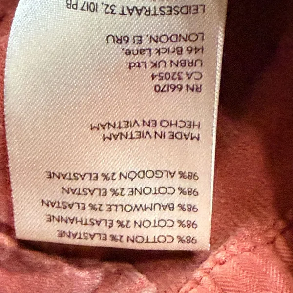 Free People Rust Orange Corduroy‎ Cargo Tapered Pants High Rise Womens Size S - Image 8