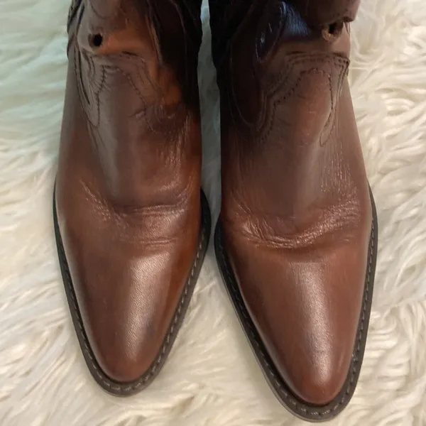 White Mountain, Santa Fe, Western CowboyBoots size 8.5 brown color - Image 5