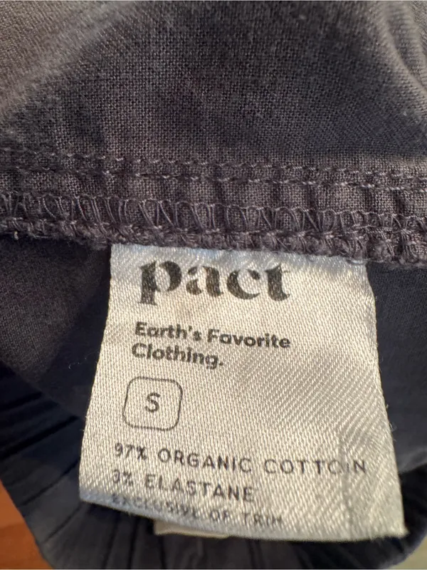 Pact Organic Cotton Jogger Pants – Charcoal Gray, Size Small - Image 6