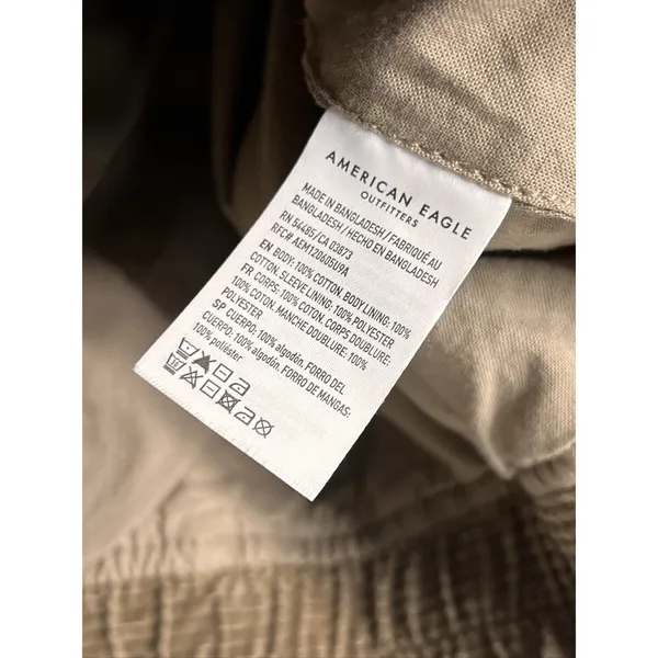 American Eagle Corduroy Bomber Jacket Brown Medium 100% Cotton Relaxed - Image 5