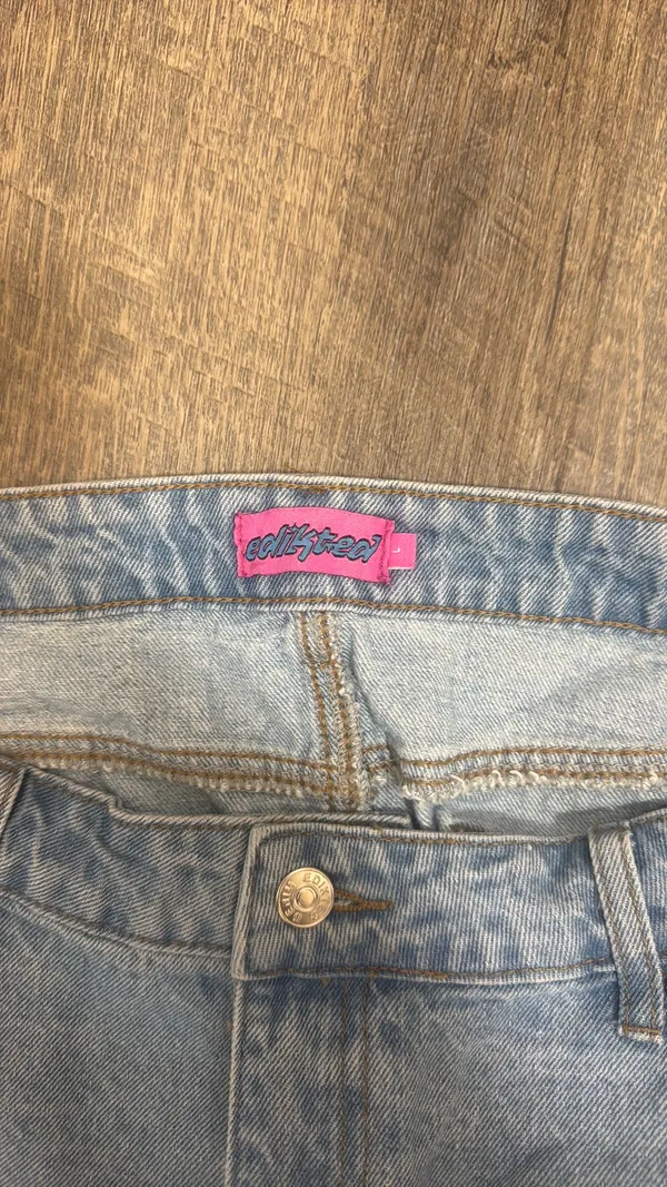 Edikted Micro Denim Skirt - Image 3