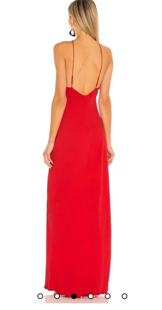 Red Halter Neck Amanda Uprichard X Revolve dress - Image 2