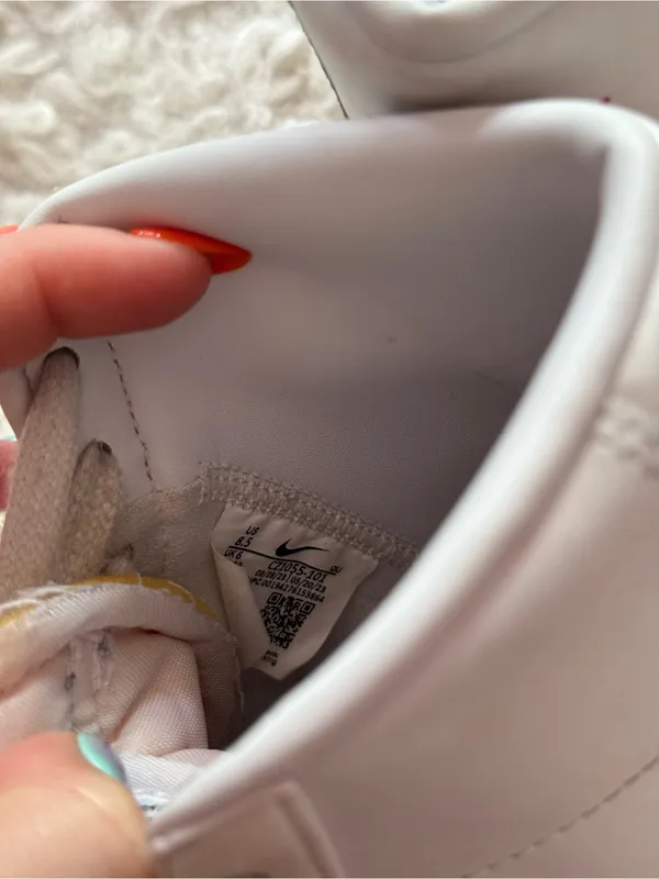 Nike Blazer Mid Vintage White Red Swoosh Sneakers - Image 7