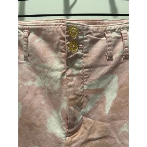Anthropologie Maeve Pink Tie Dye Straight Leg Pants Women's Trouser 6 Small - Image 3