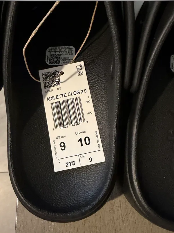 Adidas Adilette Clog 2.0 Sandals Mens Size 9 - Image 3