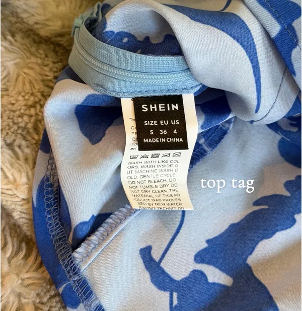 Shein 2 piece floral set - Blue Size S - Image 7