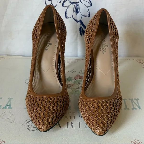 Charles David Brown Woven Heels - Image 2