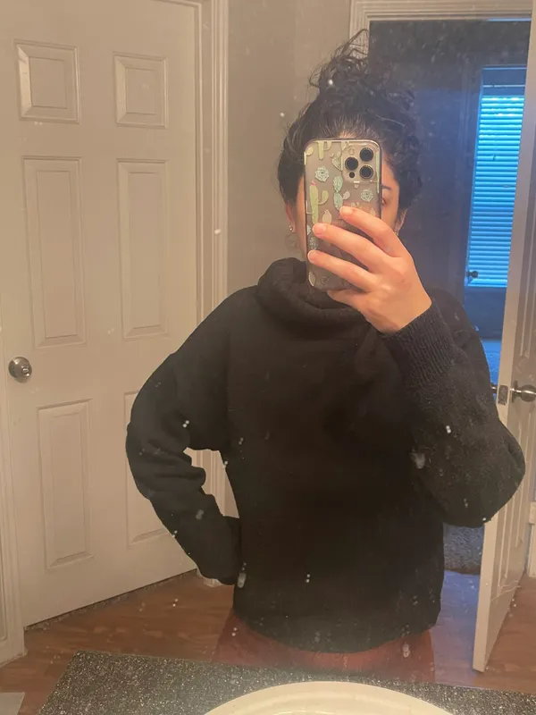 Black Cowlneck Sweater - Image 2