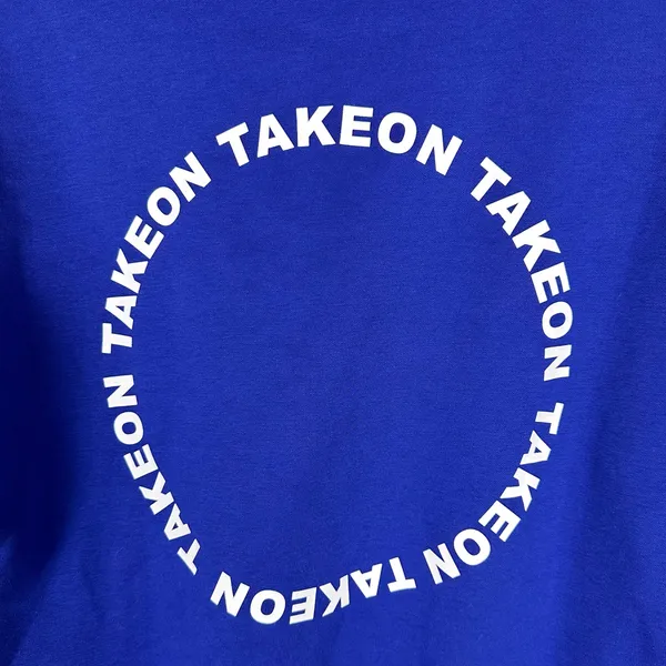 TAKEON Pullover Hoodie Sweatshirt Blue Size M - Image 6