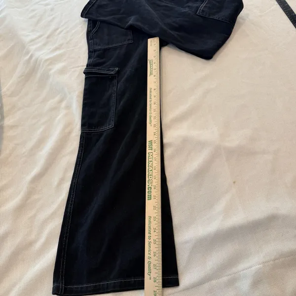 Altard State Jeans Women’s Black S Wide Leg Cargo Contrast Stitch Cotton - Image 7