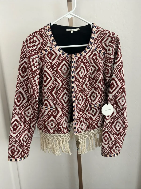 Anthropologie Tularosa Santa Fe Embroidered Ikat Jacket Blazer NWT Size Medium - Image 2