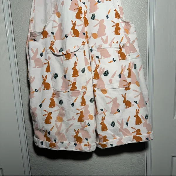 Bunny Overalls • Romper • Easter Outfit • Medium Orange - Image 9