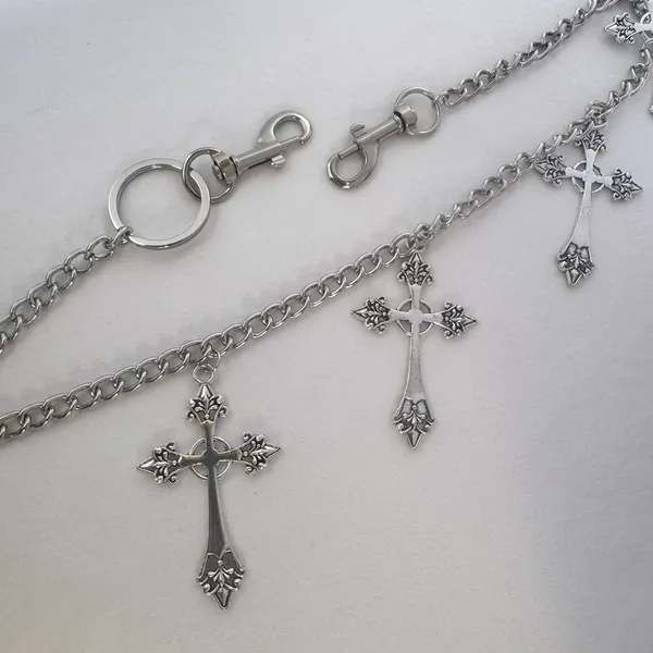 Cross Pants Chain for Men Women,Jeans Chain,Keys Chain,Biker Wallet Chain,Streetwear Punk Hip Hop Unisex Style - Image 3